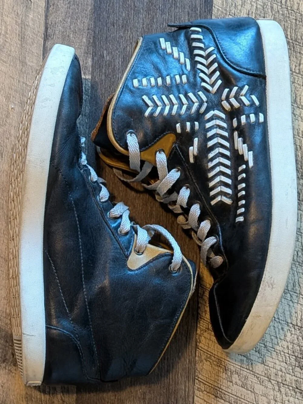 Alexander McQueen Puma Medius Leather Sneakers Black White Shoes